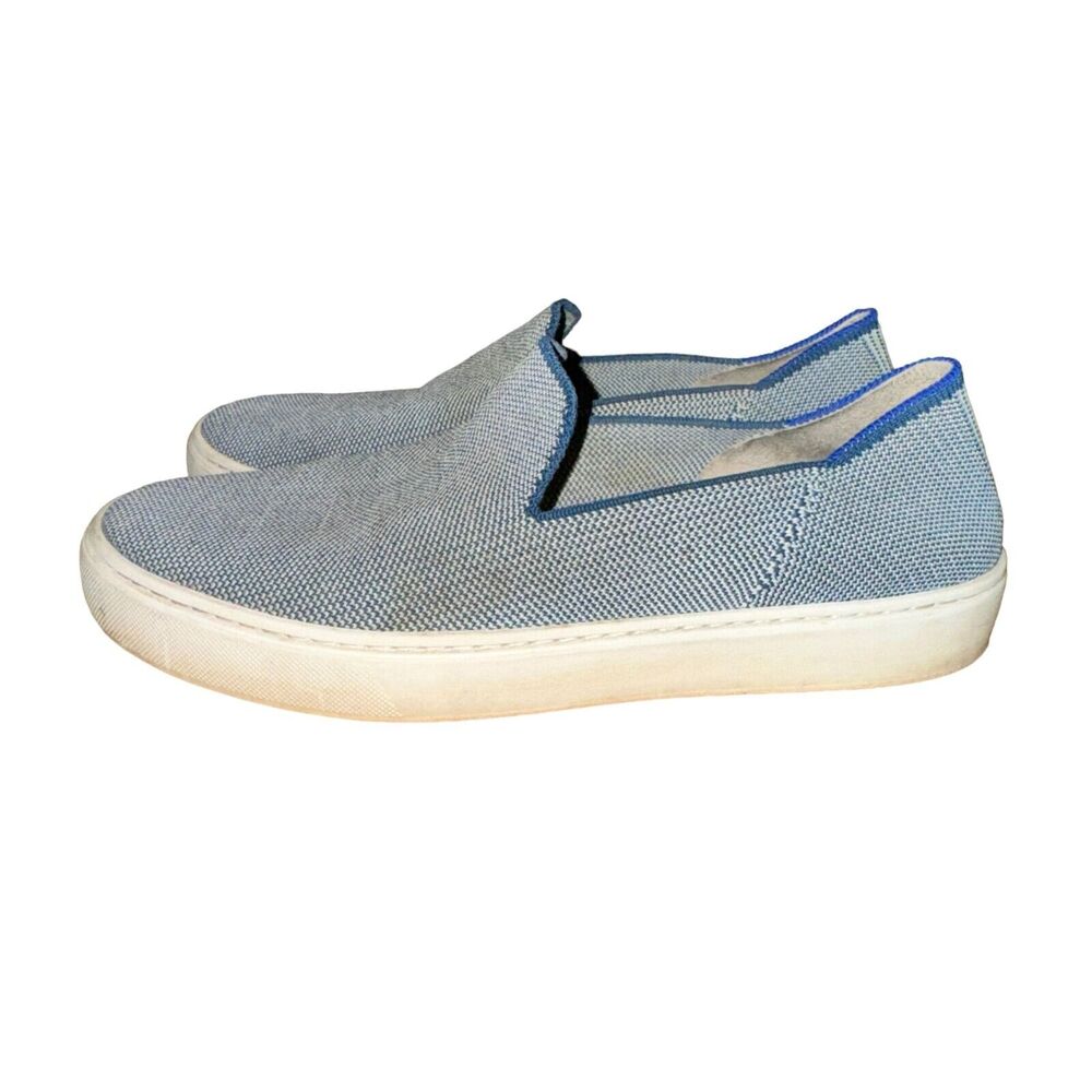 Rothy's The Original Slip On Sneaker Women's Size 8.5 Coast Blue Shoe Rare